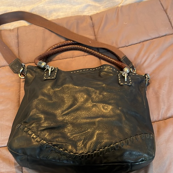 Carla Mancini leather satchel with braided straps and hand stitching - Picture 2 of 5